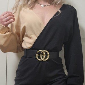 Official Gucci Double G Wide Belt (brand new) size 85